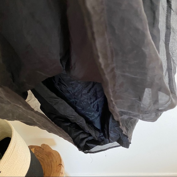 'Zara Basic Black Puff Sleeve Chiffon Dress XS - Picture 6 of 7